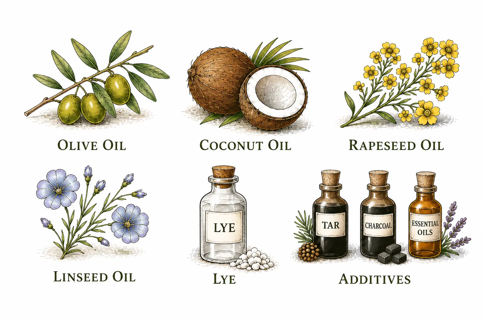WHAT IS HANDMADE SOAP MADE OF