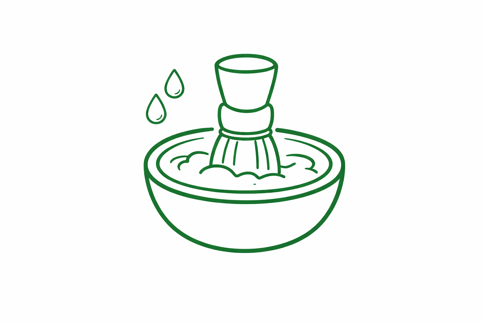 Justera skum med vatten